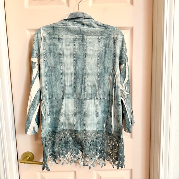 Blue origami jacket - Picture 4 of 4